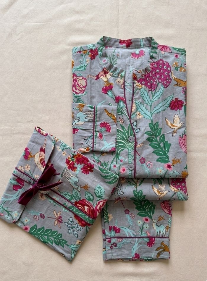 PYJAMA LILU JARDIN bleu – Image 2