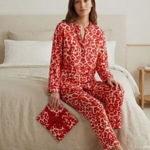 PYJAMA LILU LÉOPARD rouge