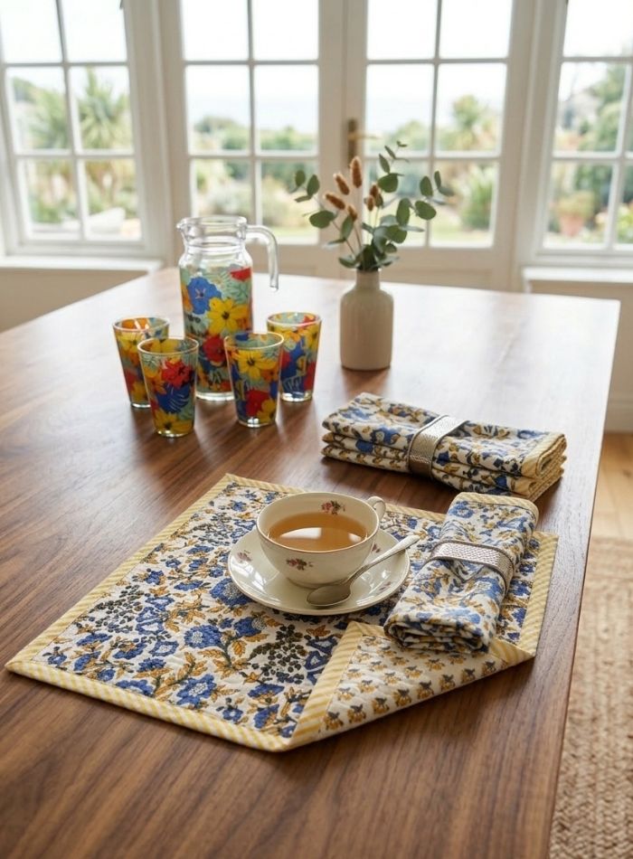 SET DE TABLE BLOCK PRINT – Image 2