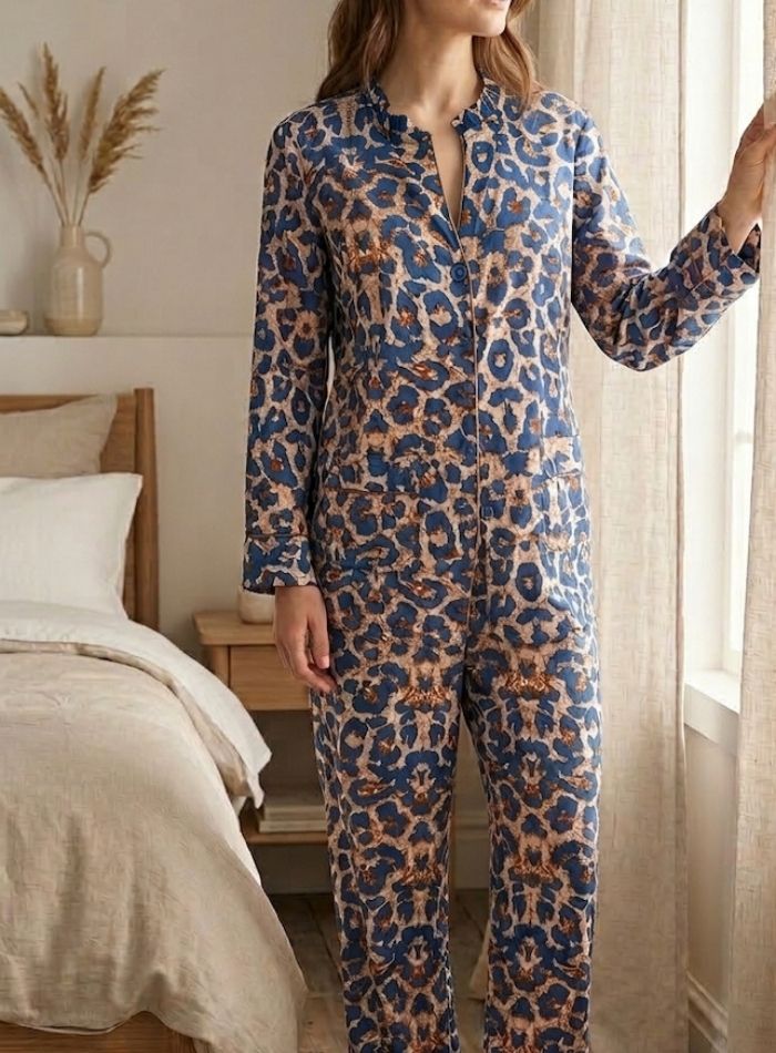 PYJAMA LILU LÉOPARD bleu – Image 2