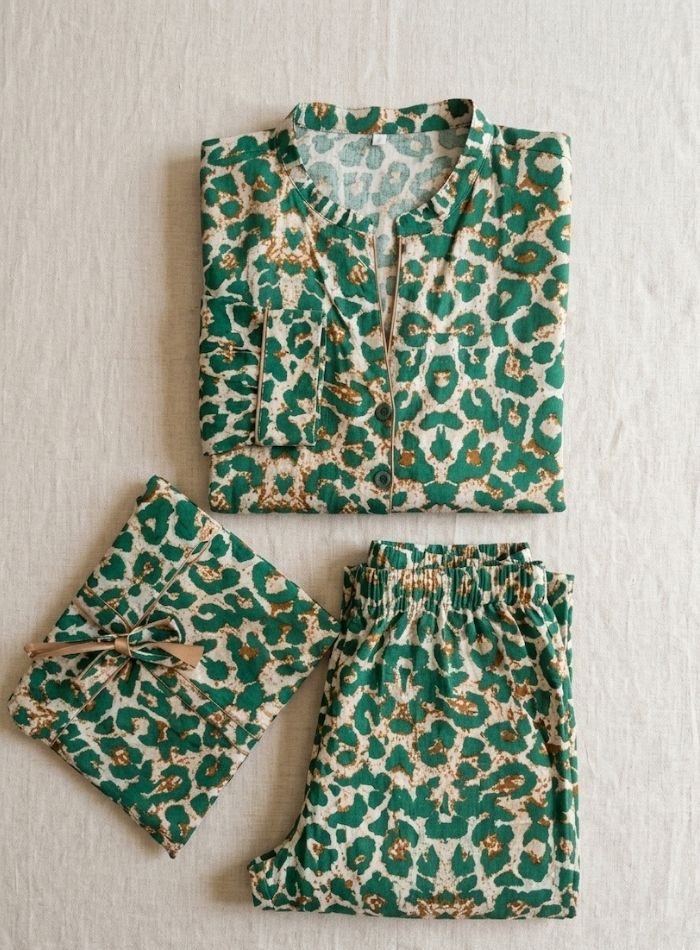 PYJAMA LILU LÉOPARD vert – Image 2
