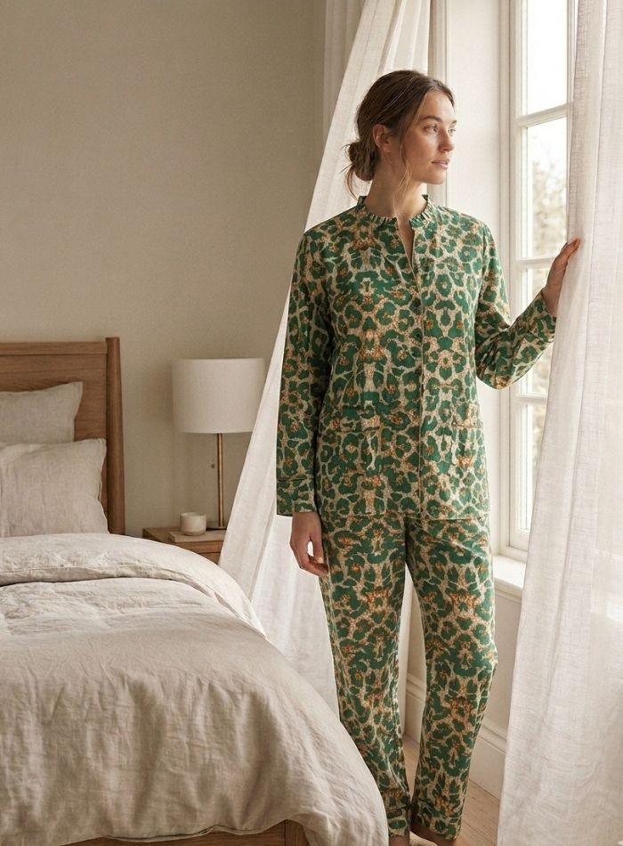 PYJAMA LILU LÉOPARD vert