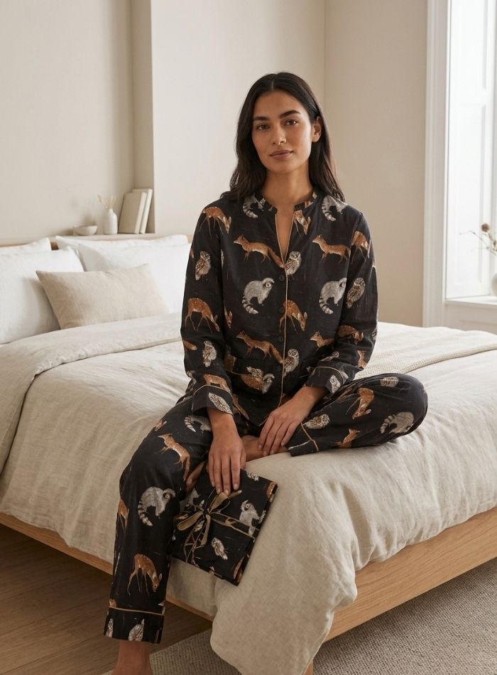 PYJAMA LILU FÉLIN noir