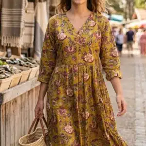 ROBE FLORENCE - Coton Block Print