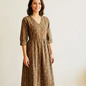 ROBE FLORENCE - Rayures fleuries