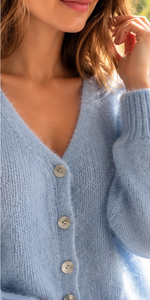 Gilet Léa en Kid Mohair – À porter devant ou dos – Image 2