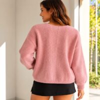 Gilet Léa en Kid Mohair – À porter devant ou dos - Thumbnail Image 8