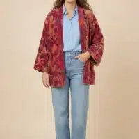 Kimono court LILA – Velours de coton imprimé - Thumbnail Image 3