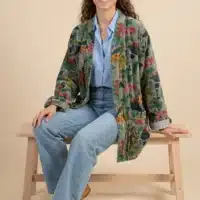 Kimono court LILA – Velours de coton imprimé - Thumbnail Image 15