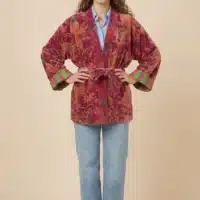 Kimono court LILA – Velours de coton imprimé - Thumbnail Image 2