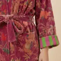 Kimono court LILA – Velours de coton imprimé - Thumbnail Image 4