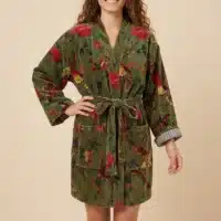 Kimono court LILA – Velours de coton imprimé - Thumbnail Image 9