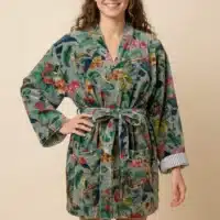 Kimono court LILA – Velours de coton imprimé - Thumbnail Image 13