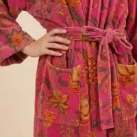 Amaya – Kimono long en velours de coton imprimé - Thumbnail Image 9