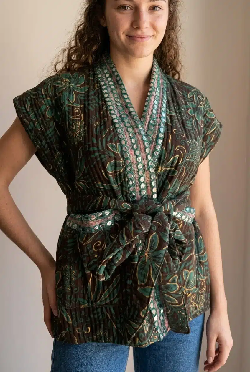 Kimono Naïa – Réversible à miroirs – Image 1