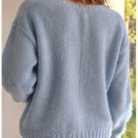Pull Léa – Maille douce Kid Mohair et laine – Col V - Thumbnail Image 6